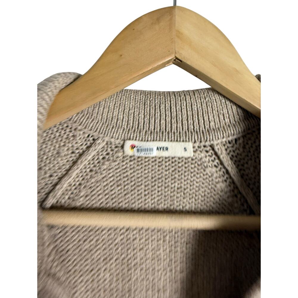 Marine Layer Relaxed Polo Striped Collared Long Sleeve Wool Sweater Size Small - Picture 7 of 13